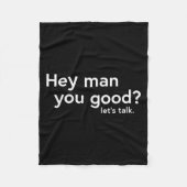 Zelfmoordpreventie Mentale gezondheid Bewustzijn H Fleece Deken (Voorkant)