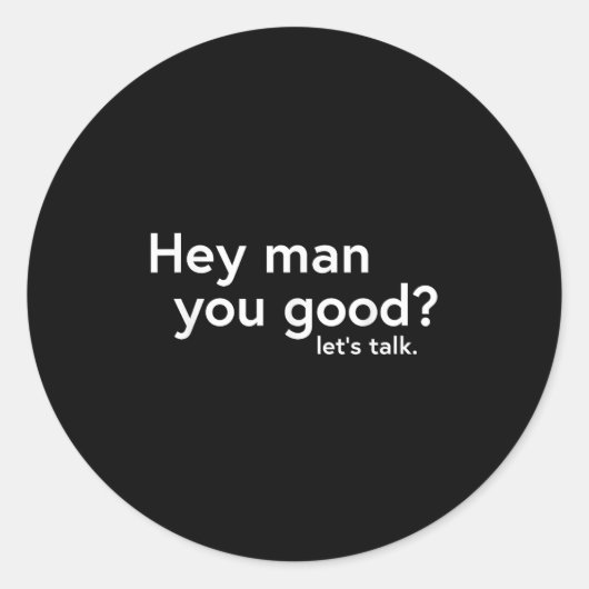 Zelfmoordpreventie Mentale gezondheid Bewustzijn H Ronde Sticker (Voorkant)