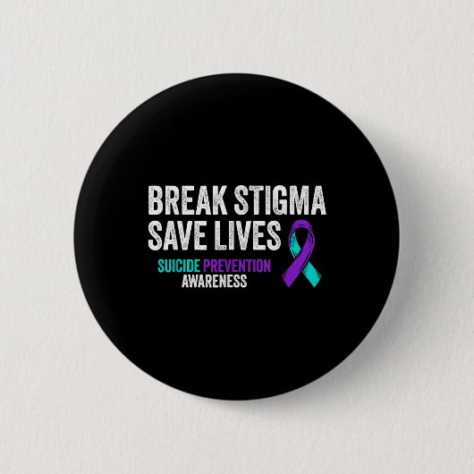 Zelfmoordpreventie Ondersteuning Doorbreek Stigma Ronde Button 5,7 Cm (Voorkant)