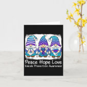 Zelfmoordpreventie ondersteunt gnomen met Blauwgro Kaart (Gele Bloem)