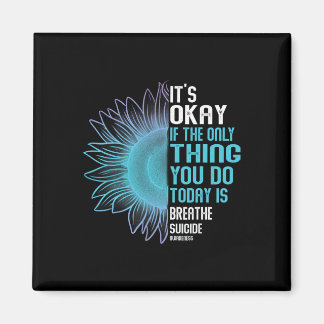 Zelfmoordpreventie Paarse en Blauwgroen bewustword Magneet