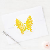 Zelfmoordpreventie Ribbon Butterfly Ronde Sticker (Envelop)