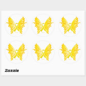 Zelfmoordpreventie Ribbon Butterfly Ronde Sticker (Vel)