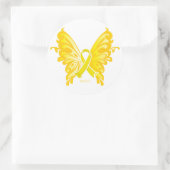 Zelfmoordpreventie Ribbon Butterfly Ronde Sticker (Tas)