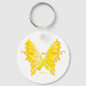 Zelfmoordpreventie Ribbon Butterfly Sleutelhanger (Voorkant)