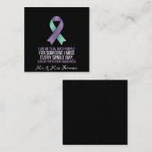 Zelfmoordpreventie samen voor hulp vierkante visitekaartje (Voorkant / Achterkant)