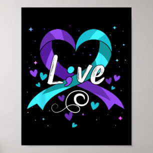 Zelfmoordpreventie - Semicolon Suicide Awareness R Poster