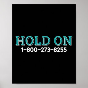 Zelfmoordpreventie Shirt Bewustzijn 1-800-2 Poster