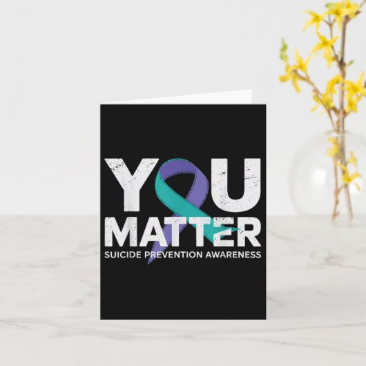 Zelfmoordpreventie Shirten Zelfmoordbewustzijn T S Kaart (Gele Bloem)