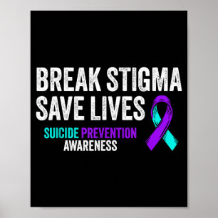 Zelfmoordpreventie Steun Doorbreek Stigma Zelfmoor Poster