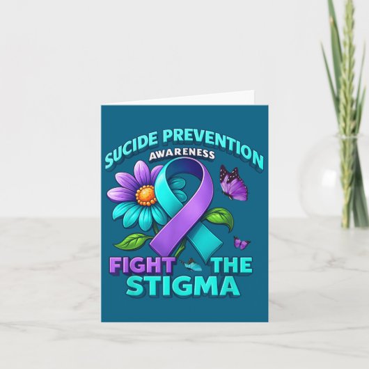 Zelfmoordpreventie Steun Strijd Stigma Zelfmoordbe Kaart (Voorkant)