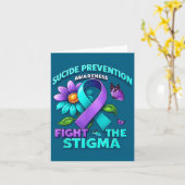 Zelfmoordpreventie Steun Strijd Stigma Zelfmoordbe Kaart (Gele Bloem)