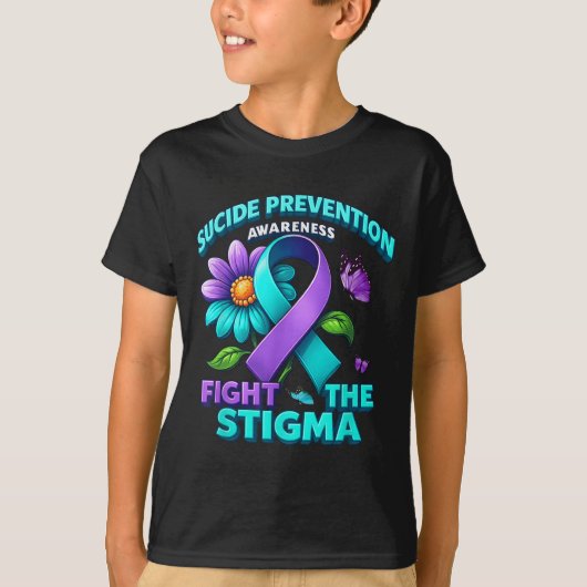 Zelfmoordpreventie Steun Strijd Stigma Zelfmoordbe T-shirt (Voorkant)