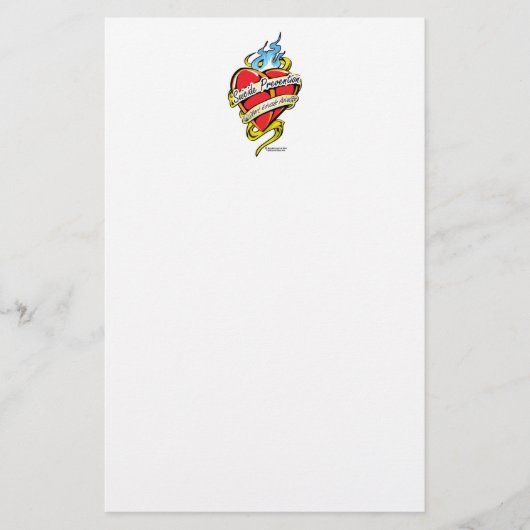 Zelfmoordpreventie Tattoo hart Briefpapier (Voorkant)