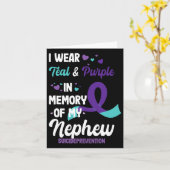 Zelfmoordpreventie ter nagedachtenis aan neef kaart (Gele Bloem)