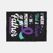 Zelfmoordpreventie ter nagedachtenis aan vader fleece deken (Voorkant (Horizontaal))