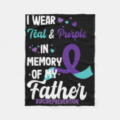 Zelfmoordpreventie ter nagedachtenis aan vader fleece deken (Voorkant)