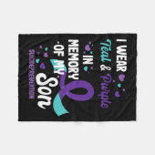 Zelfmoordpreventie ter nagedachtenis aan zoon fleece deken (Voorkant (Horizontaal))