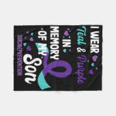 Zelfmoordpreventie ter nagedachtenis aan zoon fleece deken (Voorkant (Horizontaal))