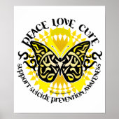 Zelfmoordpreventie Tribale vlinder Poster (Voorkant)