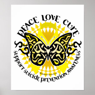 Zelfmoordpreventie Tribale vlinder Poster