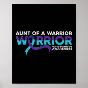 Zelfmoordpreventie Turquoise Paars Bewustzijn Tant Poster