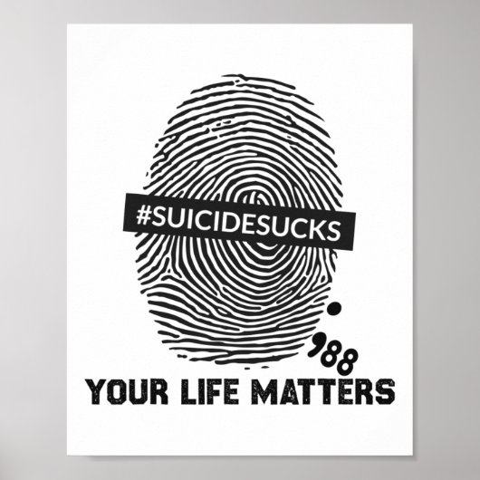 Zelfmoordpreventie Uw levensproblemen Zelfmoord Zu Poster (Voorkant)