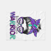 Zelfmoordpreventie Warrior Messy Bun Suicide Aware Fleece Deken (Voorkant (Horizontaal))