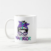 Zelfmoordpreventie Warrior Messy Bun Suicide Aware Koffiemok (Links)