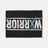 Zelfmoordpreventie Warrior - Sideways Awareness Ri Fleece Deken (Voorkant (Horizontaal))