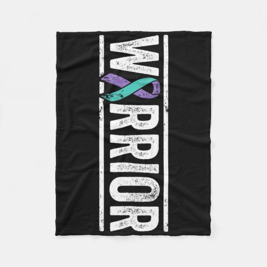 Zelfmoordpreventie Warrior - Sideways Awareness Ri Fleece Deken (Voorkant)