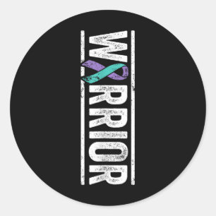 Zelfmoordpreventie Warrior - Sideways Awareness Ri Ronde Sticker