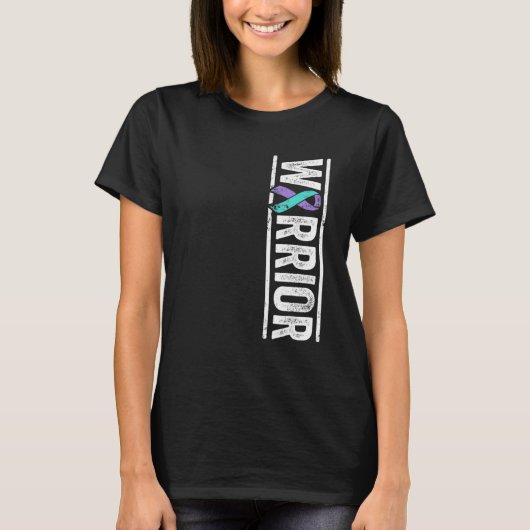 Zelfmoordpreventie Warrior Sideways Awareness Ribb T-shirt (Voorkant)