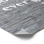 Zelfmoordpreventie White en bruin hout getextureer Poster (Hoek)