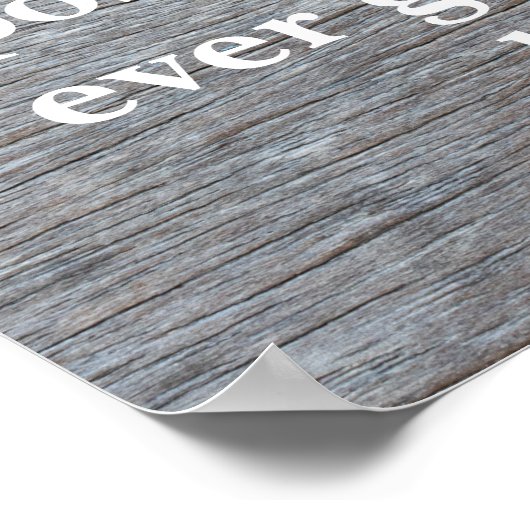 Zelfmoordpreventie White en bruin hout getextureer Poster (Hoek)