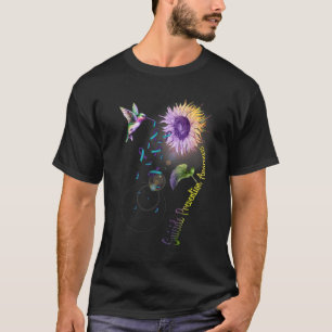Zelfmoordpreventie Zonnebloem kolibrie T-shirt