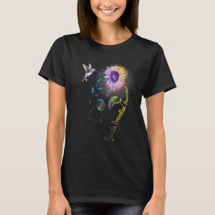 Zelfmoordpreventie Zonnebloem kolibrie T-shirt