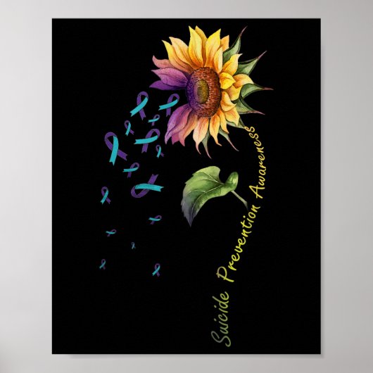 Zelfmoordpreventie Zonnebloem Poster (Voorkant)