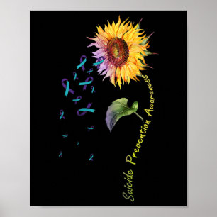 Zelfmoordpreventie Zonnebloem Poster