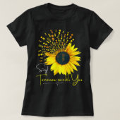 Zelfmoordpreventie Zonnebloem Semicolon S T-shirt (Design voorkant)