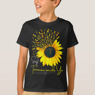 Zelfmoordpreventie Zonnebloem Semicolon S T-shirt