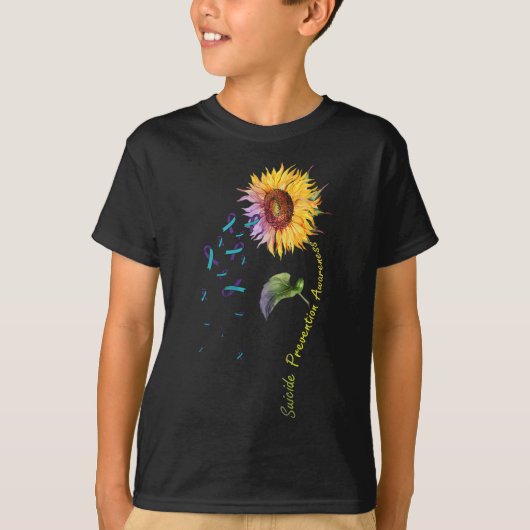 Zelfmoordpreventie Zonnebloem T-shirt (Voorkant)