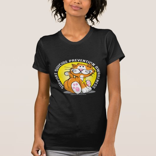 Zelfmoordpreventiekat T-shirt (Voorkant)