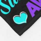 Zelfmoordpreventielint I Draag Blauwgroen en Paars Fleece Deken (Hoek)