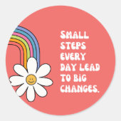 Zelfmotivatie Sticker met Daisy & Rainbow (Voorkant)