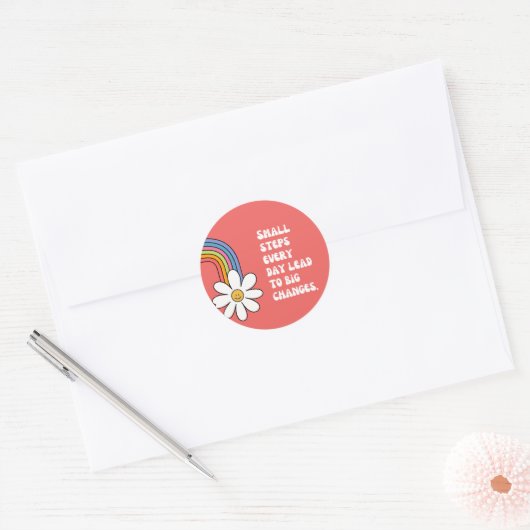 Zelfmotivatie Sticker met Daisy & Rainbow (Envelop)