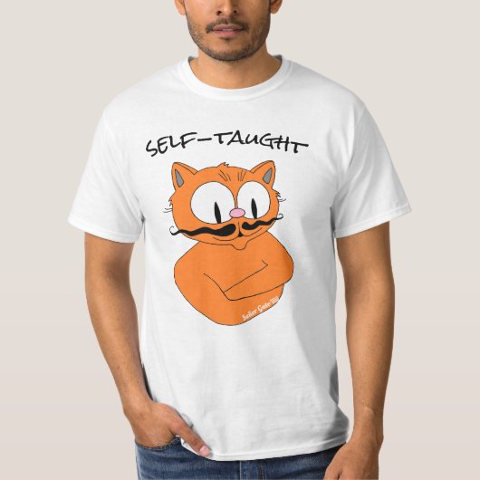 Zelfonderwezen Cartoon Mustache cat Señor Gato T-shirt (Voorkant)