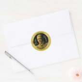 Zelfportret 1450 Jean Fouquet medaillon Ronde Sticker (Envelop)