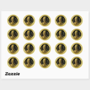 Zelfportret 1450 Jean Fouquet medaillon Ronde Sticker
