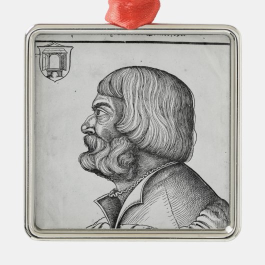 Zelfportret, 1527 metalen ornament (Voorkant)